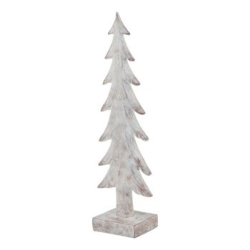 Large Snowy Forest Tree Sculpture - Resin - L8 x W12 x H39 cm - White