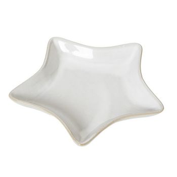 Medium Star Dish - Ceramic - L17 x W19 x H3 cm - White