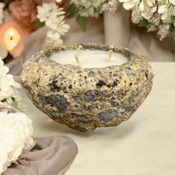 Outdoor Decorative Candle Bowl - L16 x W16 x H12 cm