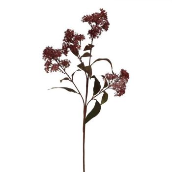 Medium Smokebush (Single Stem Flower) - Plastic - Height 79 cm - Burgundy