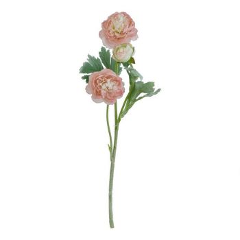 The Natural Garden Collection Ranunculus (Single Stem Flower) - Plastic - Height 50 cm - Pink