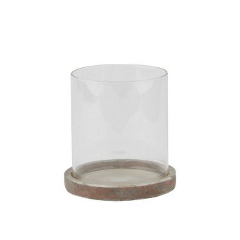 Siena Hurricane Lantern - Ceramic - L14 x W14 x H14 cm - Brown