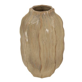 Sabbia Collection Tall Seed Pod Vase - Ceramic - L22 x W22 x H37 cm - Brown
