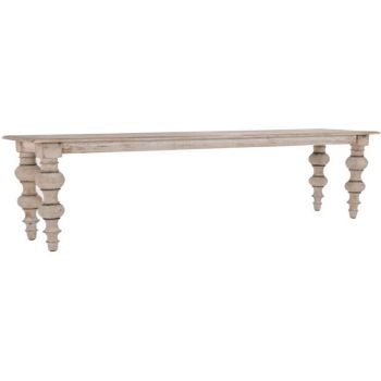 The Rutland Collection Rectangular Bench - Wood - L40 x W160 x H45 cm - Brown