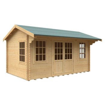16x10 The Dalton 44mm Cabin - L475 x W295 x H282.9 cm - Solid Wood/Softwood/Pine - Natural