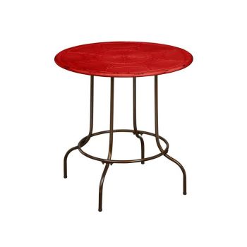 Artisan Table - Metal - L77 x W77 x H78 cm - Red