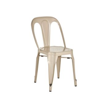 Grange Champagne Finish Chair - Metal - L46 x W42 x H84 cm - Gold