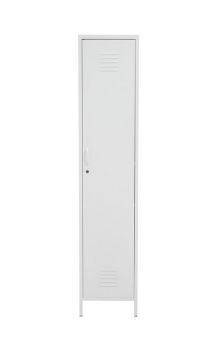 Academy One Door Locker - Metal - L38 x W38 x H180 cm - White