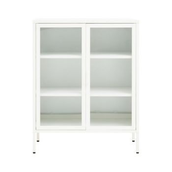 Acier Two Door Cabinet - Metal - L40 x W80 x H102 cm - White