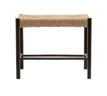 Bandar Small Bench - Wood - L35 x W55 x H45 cm - Black/Natural