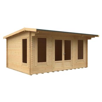 16x12 The Jacob 44mm Cabin - L475 x W355 x H247 cm - Solid Wood/Softwood/Pine - Natural