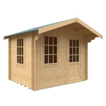 8x10 The Carrington 28mm Cabin - L235 x W295 x H261.6 cm - Solid Wood/Softwood/Pine - Natural
