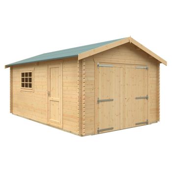 18x12 The Warwick 44mm Cabin - L535 x W355 x H282.9 cm - Solid Wood/Softwood/Pine - Natural