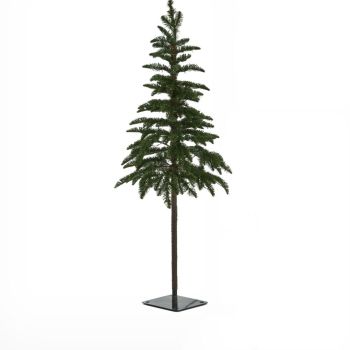 Medium Green Woodland Pre-Lit 200 Led Christmas Tree - Plastic - L50 x W50 x H120 cm - Green