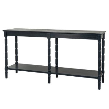 Contour Collection Large Console Table - Wood - L40 x W160 x H80 cm - Black