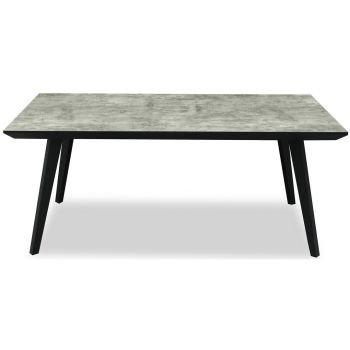 Nivara Indoor Rectangular Dining Table - Metal - L90 x W180 x H76 cm - Black