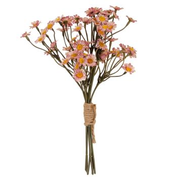 Pink Daisy Bunch Artificial Flower - Plastic - L16 x W16 x H27 cm - Pink