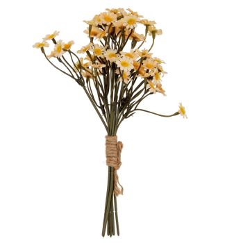 Cream Daisy Bunch Artificial Flower - Plastic - L16 x W16 x H27 cm - Cream