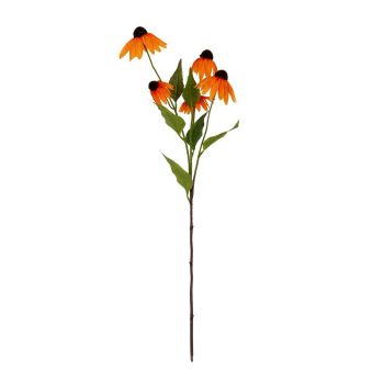 Orange Echinacea Spray Artificial Flower - Plastic - L23 x W13 x H75 cm - Orange