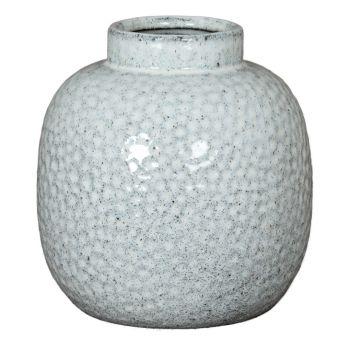 Cairn Dimple Small Vase - Ceramic - L18 x W18 x H20 cm - White
