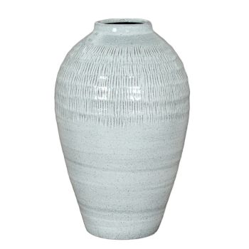 Kemi Medium Olpe Vase - Ceramic - L21 x W21 x H30 cm - White