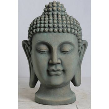 Verdan Buddha Head Decorative Figurines - Concrete - L33 x W39 x H59 cm