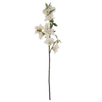 Bloom Large Spray Artificial Flower - Plastic - L11 x W11 x H92 cm - White