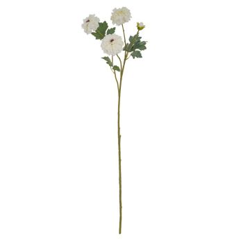 African Marigold Large Spray Artificial Flower - Plastic - L11 x W11 x H100 cm - White