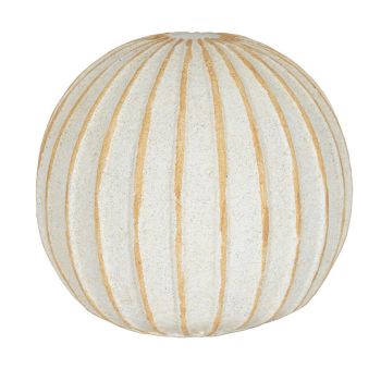 Grove Small Decorative Ball - Ceramic - L10 x W10 x H9 cm - White