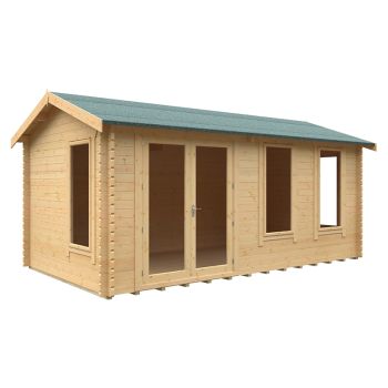 18x10 The Sherborne 44mm Cabin - L535 x W295 x H272.6 cm - Solid Wood/Softwood/Pine - Natural