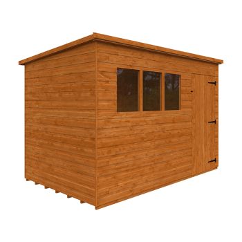 10 x 6 Feet Super Pent 12mm Shed - Solid Wood/Softwood/Pine - L295 x W175 x H204.1 cm - Burnt Orange