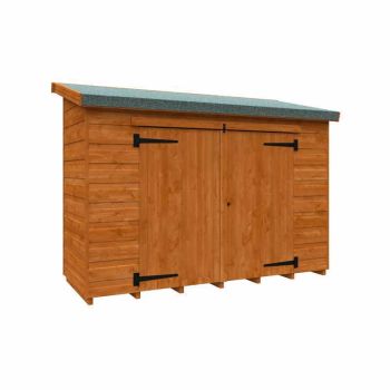 12mm Glorybox Shed - Solid Wood/Softwood/Pine - L175 x W67.5 x H135.8 cm - Burnt Orange
