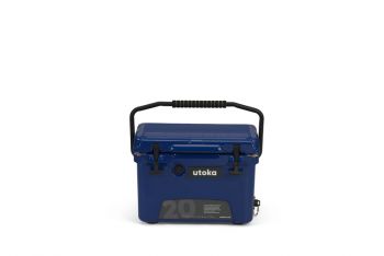 Utoka 20 Hard Cooler Cool Box - Rotomoulded LLDPE & Polyurethane foam - L34 x W54 x H36 cm - Deep Blue