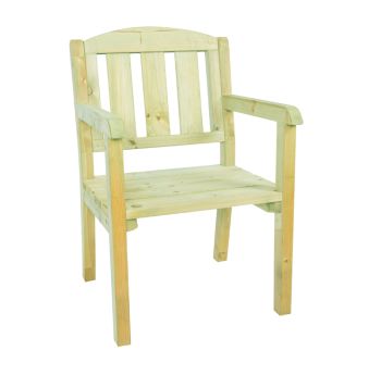 Single Garden Seat - Wood - L61 x W63 x H97 cm - Green