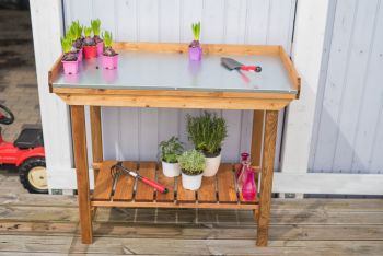 Buttercup Gardener's table with tin surface