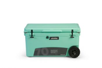 Utoka Tow 70 Hard Cooler Cool Box - Rotomoulded LLDPE & Polyurethane foam - L44 x W85 x H45 cm - Seafoam