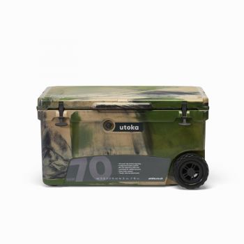 Utoka Tow 70 Hard Cooler Cool Box - Rotomoulded LLDPE & Polyurethane foam - L44 x W85 x H45 cm - Camo