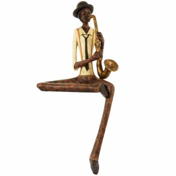 Sitting Jazz Band Saxophonist - Ornament - L11 x W17 x H38 cm