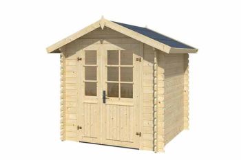 Morava B-Log Cabin, Wooden Garden Room, Timber Summerhouse, Home Office - L220.8 x W214 x H222.3 cm