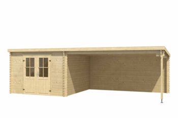 St. Louis-Log Cabin, Wooden Garden Room, Timber Summerhouse, Home Office - L701 x W319 x H210.9 cm