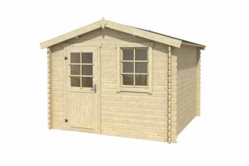 Nina 275-Log Cabin, Wooden Garden Room, Timber Summerhouse, Home Office - L307.2 x W295 x H233.7 cm