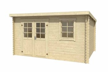 Amira 275-Log Cabin, Wooden Garden Room, Timber Summerhouse, Home Office - L400 x W313.9 x H210.9 cm