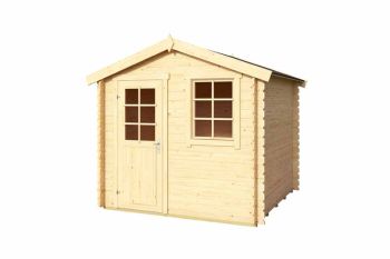 Wels 2-Log Cabin, Wooden Garden Room, Timber Summerhouse, Home Office - L263.7 x W250 x H233.7 cm