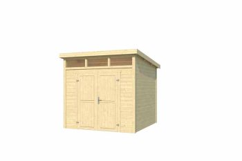 Kibo 3-Log Cabin, Wooden Garden Room, Timber Summerhouse, Home Office - L270 x W274.1 x H245.1 cm