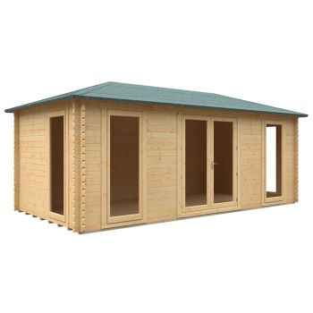 20x10 The Regatta 44mm Cabin - L595 x W298.2 x H269.3 cm - Solid Wood/Softwood/Pine - Natural