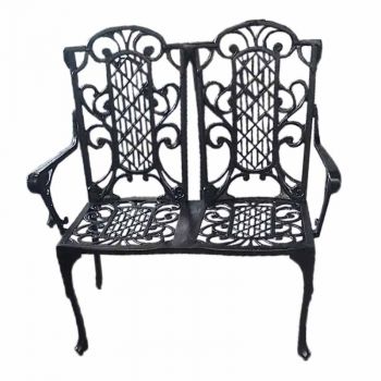 Victorian Bench (2 Seater) British Made, High Quality Cast Aluminium Garden Furniture - Wide Choice of Colours and Finishes Available