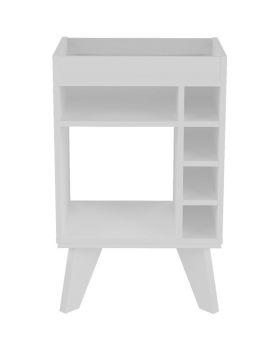 Naples Mini Bar/Side Table - L32 x W45.5 x H72.5 cm - White