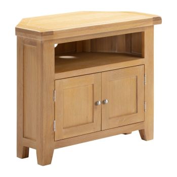 Windsor Corner TV Unit - L40 x W80 x H65 cm - Natural Oak
