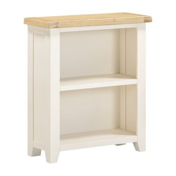 Windsor Low Bookcase - L32 x W80 x H91 cm - Ivory/Oak