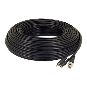 30M BNC Cable + DC Power with RCA Audio Connectors